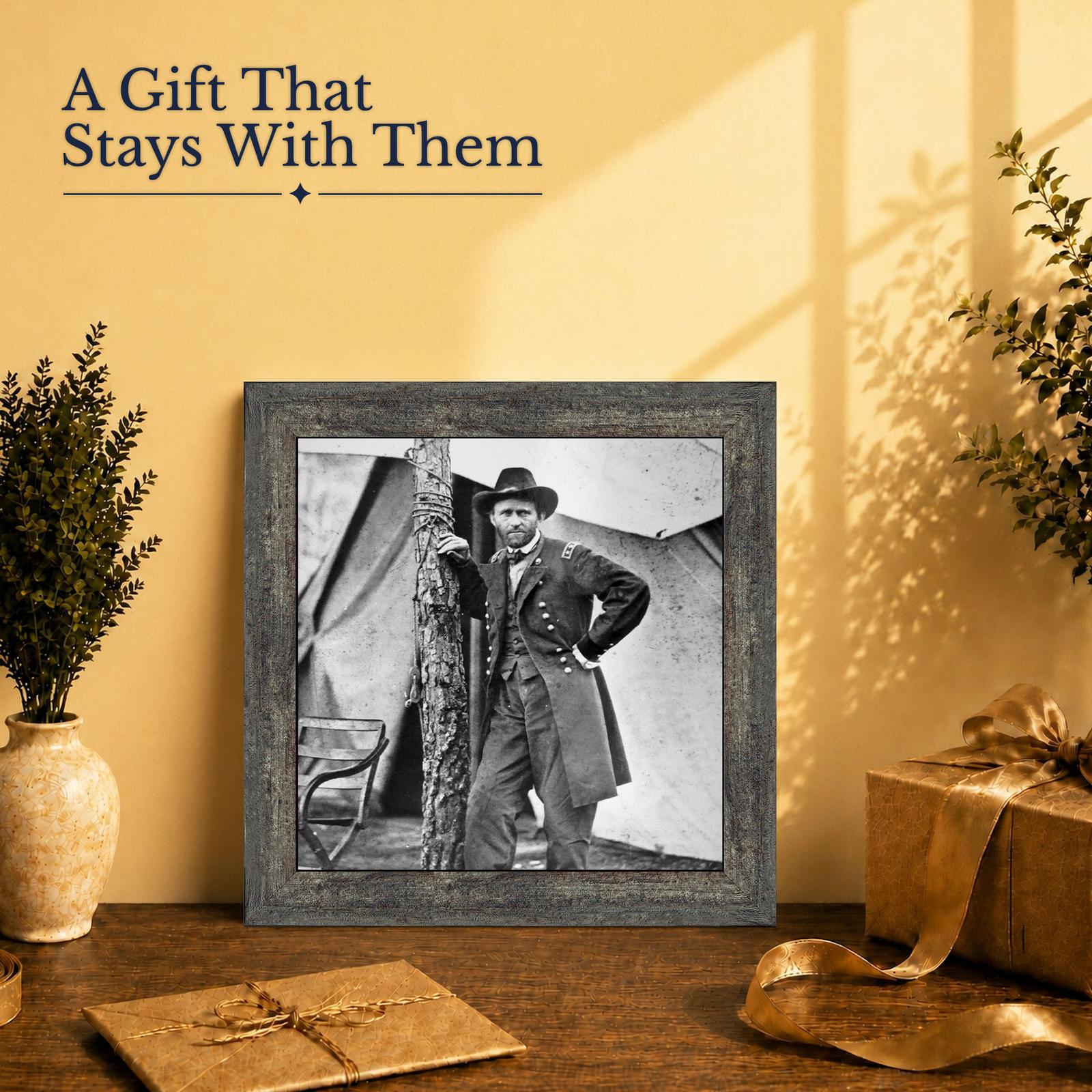 8541BW-2 Ulysses S. Grant gift - framed print for history buffs and Civil War collectors