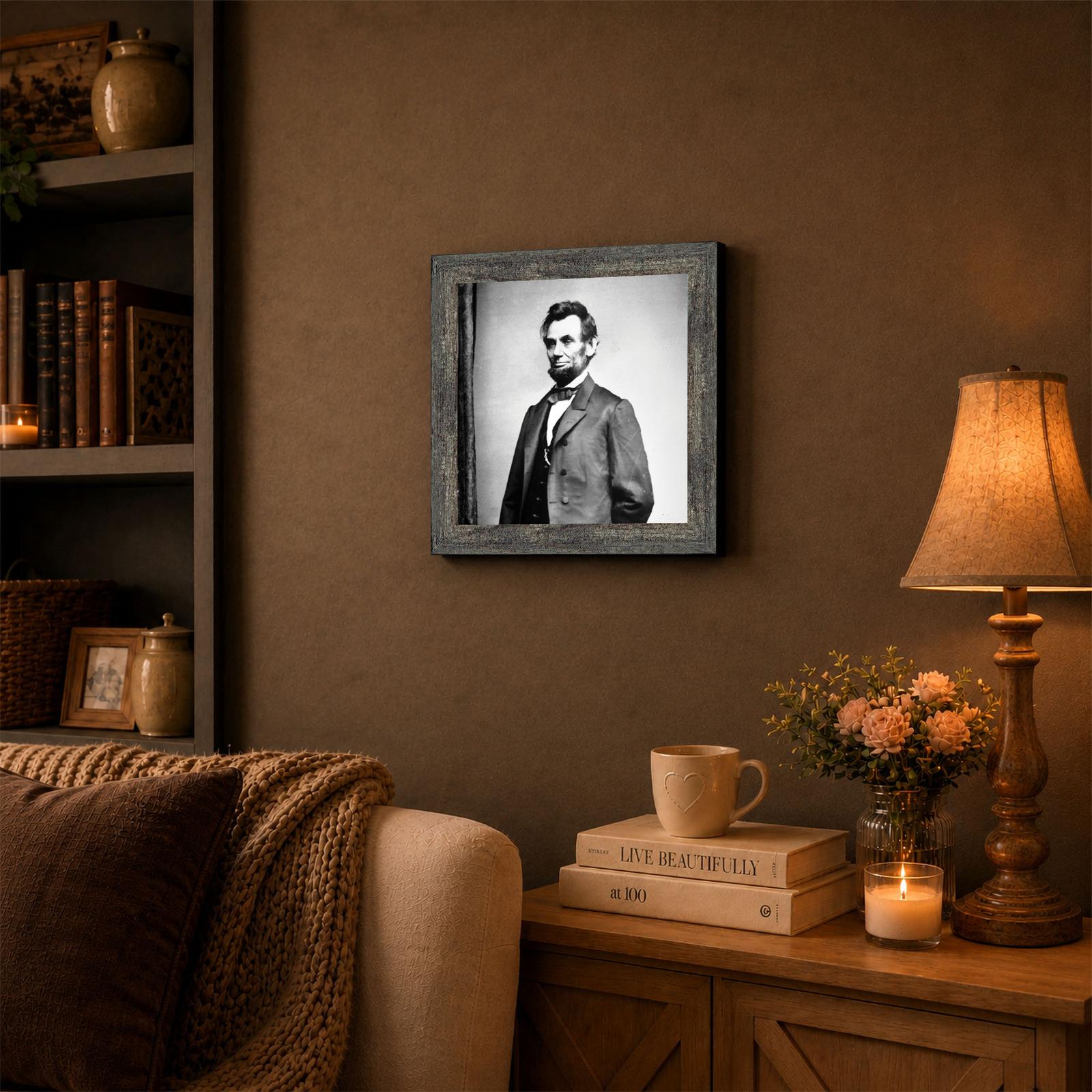 Presidential portrait wall decor displayed in an office