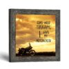 Some Need Therapy, I Have My Motorcycle wall art - sunset framed print by Crossroads Home Decor
