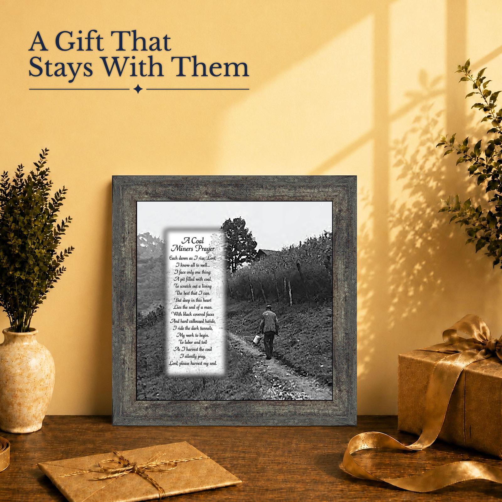 Coal miner gift - framed print for a retired miner