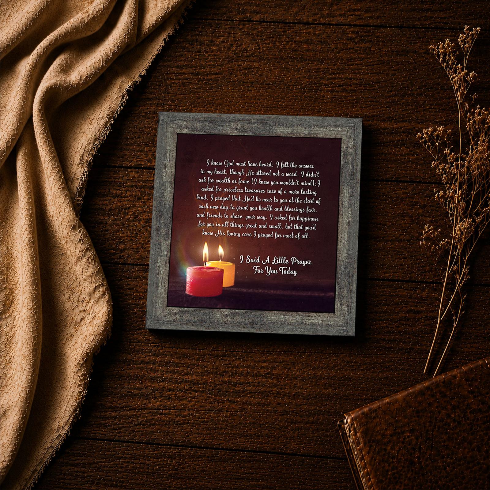 I Said A Little Prayer For You Today framed print - candlelit prayer for a friend wall art