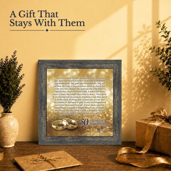 50th anniversary gift - framed print for parents celebrating a golden wedding