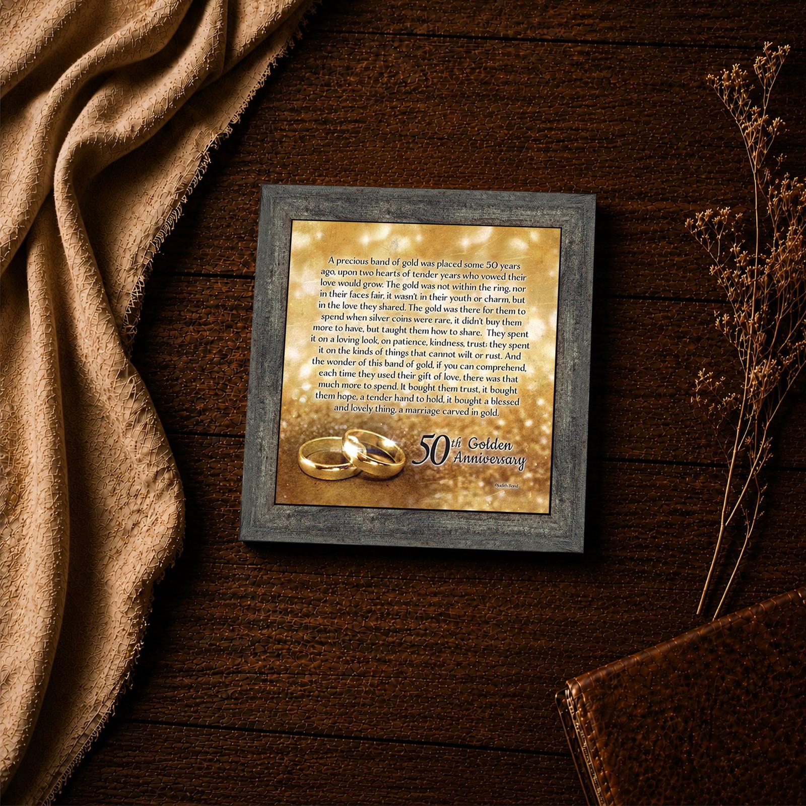 Bands of Gold framed print - 50th anniversary poem inspirational wall art