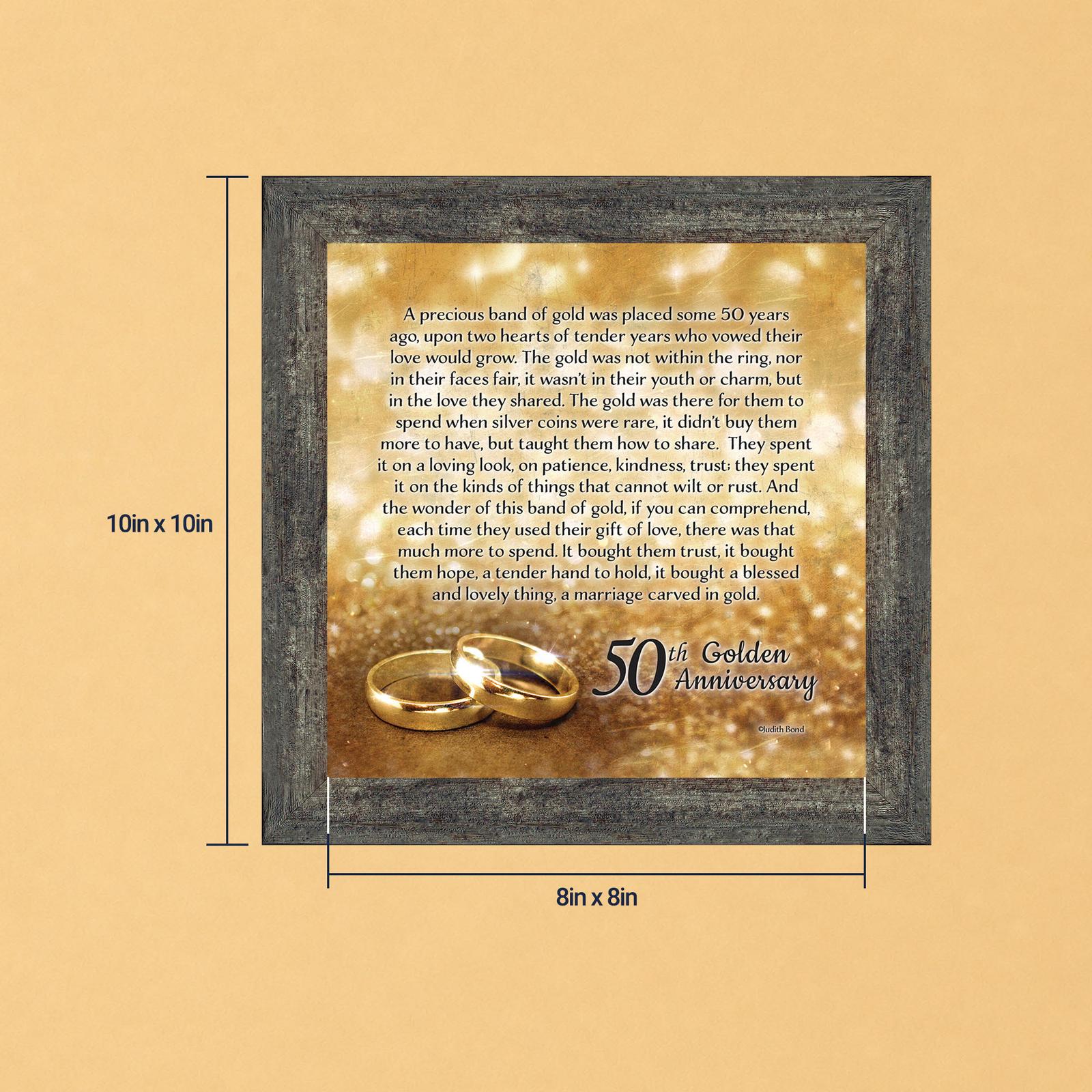 50th Anniversary Bands of Gold framed print - Bands of Gold poem by Crossroads Home Decor