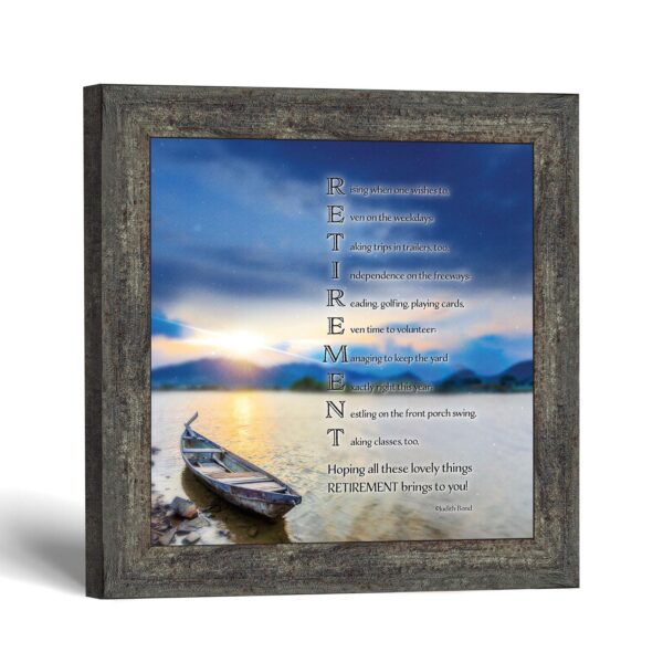 Retirement poem framed wall art - RETIREMENT acrostic by Judith Bond - Crossroads Home Decor