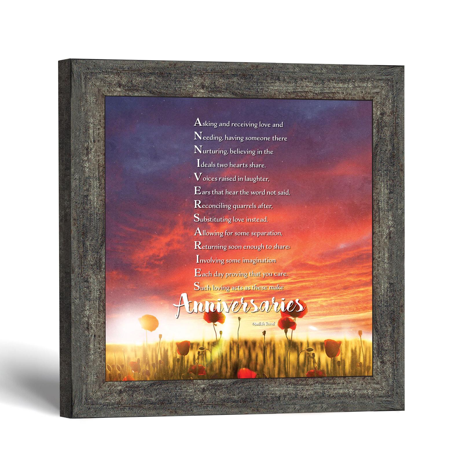 Anniversary wall art - Anniversaries poem by Crossroads Home Decor