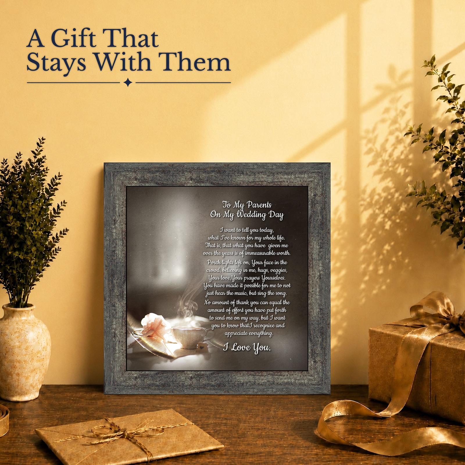 Wedding gift - poem print for mother of the bride or father of the bride
