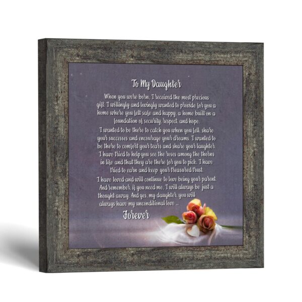 To my daughter poem framed print – To My Daughter poem by Crossroads Home Decor