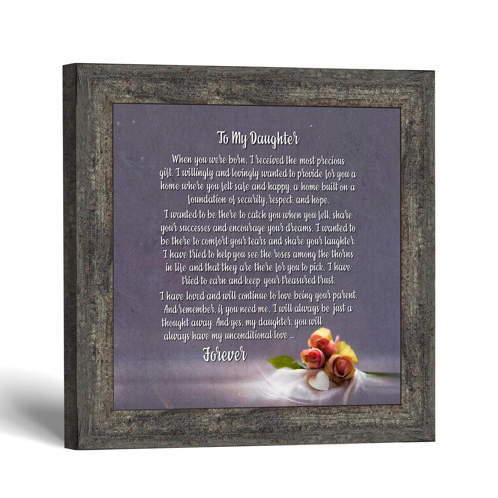 To my daughter poem framed print – To My Daughter poem by Crossroads Home Decor