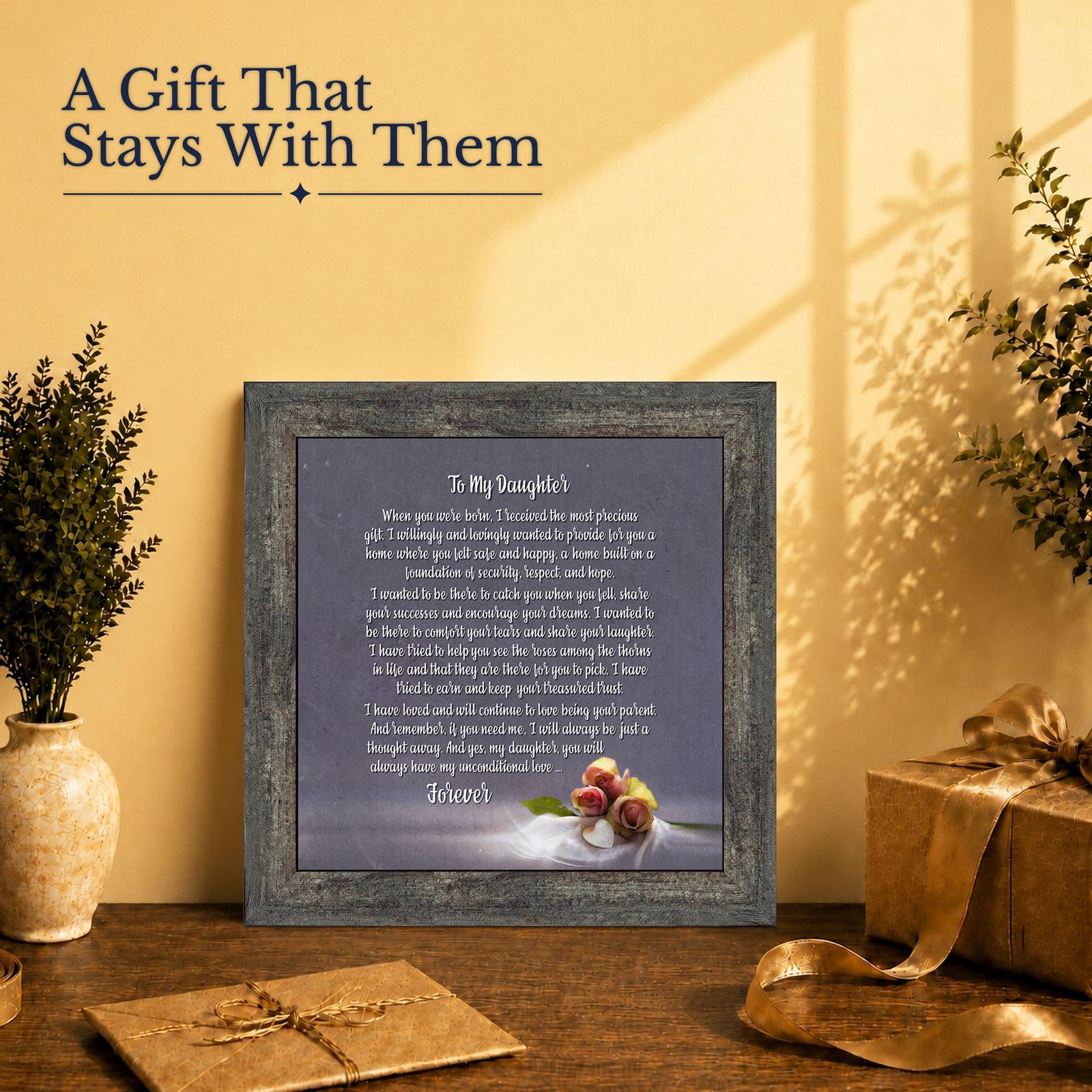 To My Daughter poem gift – framed keepsake from Mom