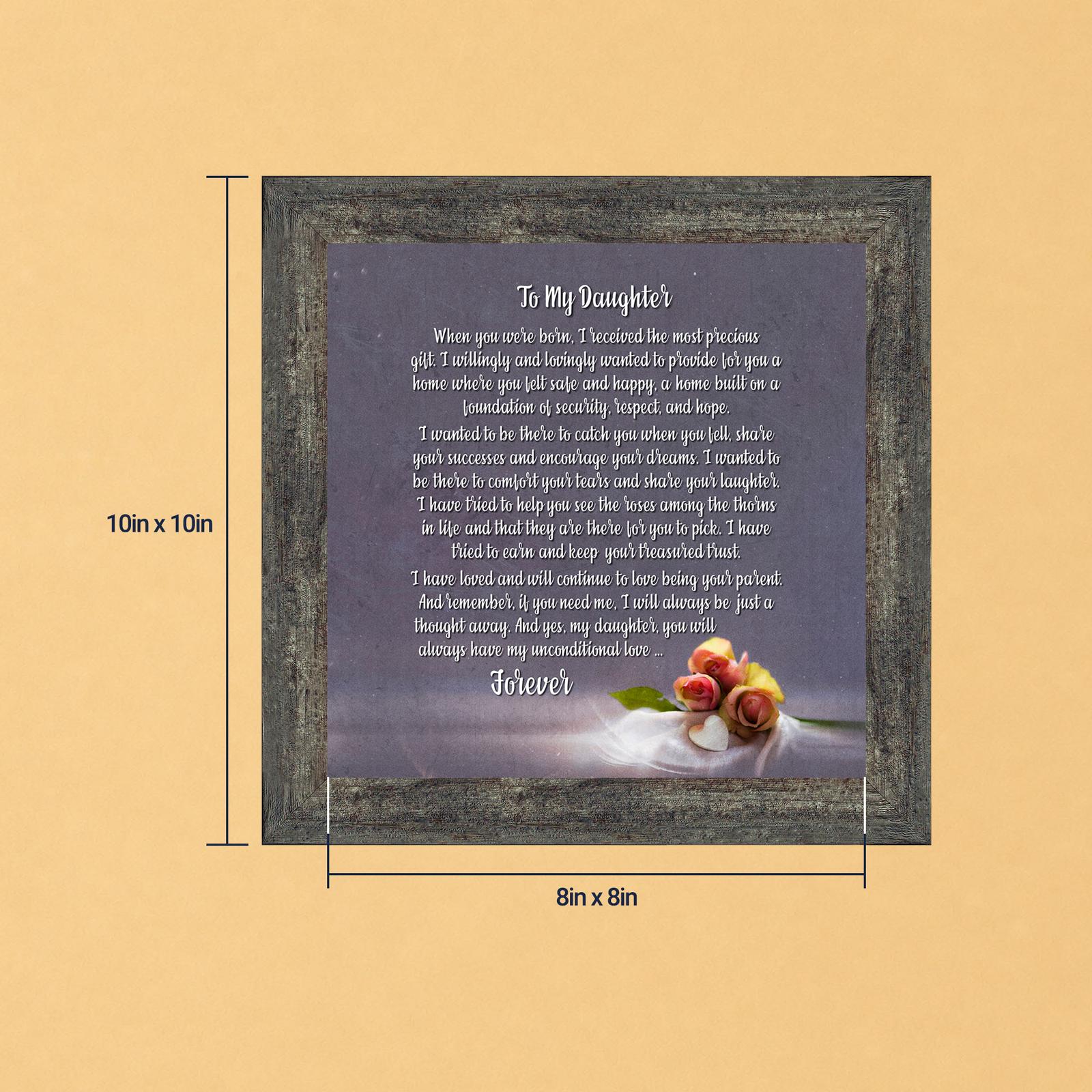 To my daughter poem framed print – To My Daughter poem by Crossroads Home Decor