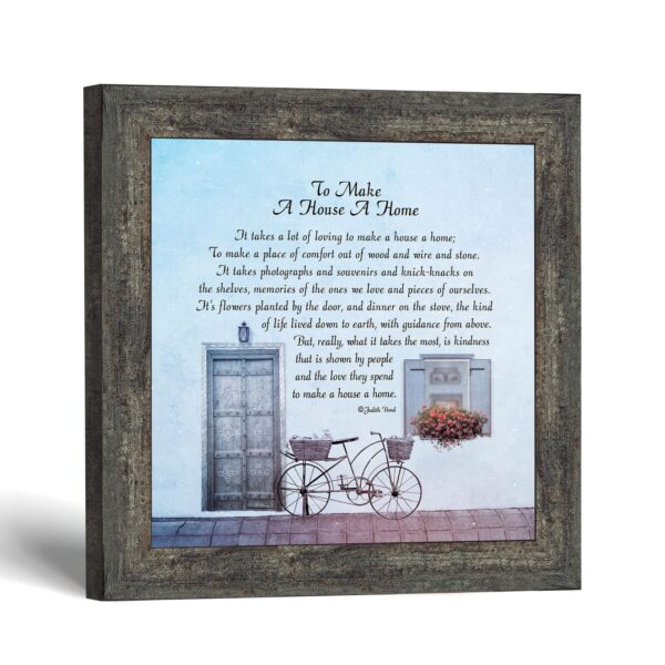 Housewarming wall art framed print - To Make A House A Home poem by Crossroads Home Decor
