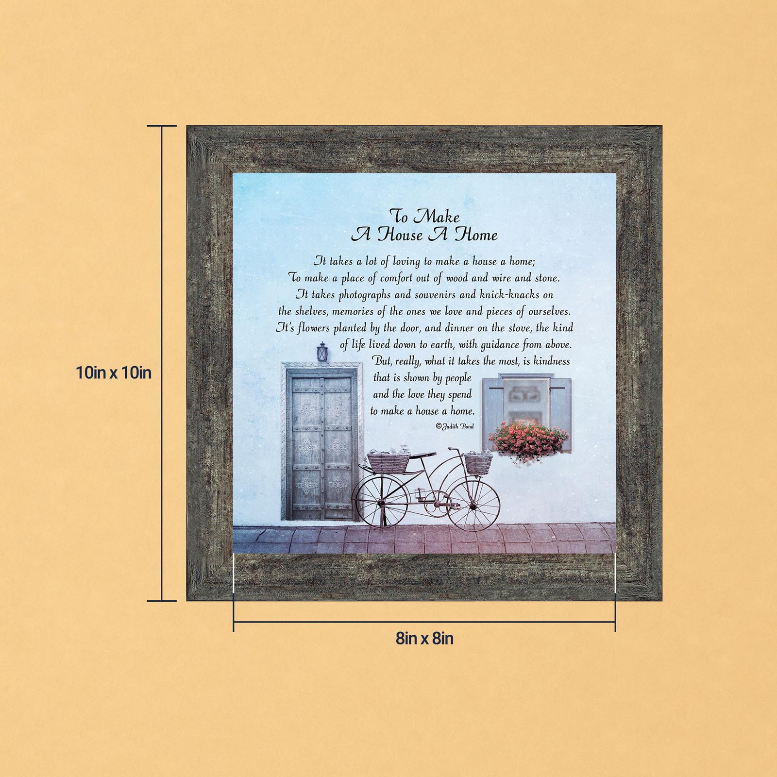 Housewarming wall art framed print - To Make A House A Home poem by Crossroads Home Decor