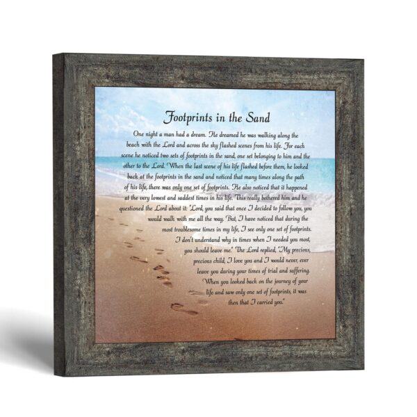 Footprints in the Sand framed keepsake - Footprints in the Sand Poem by Crossroads Home Decor
