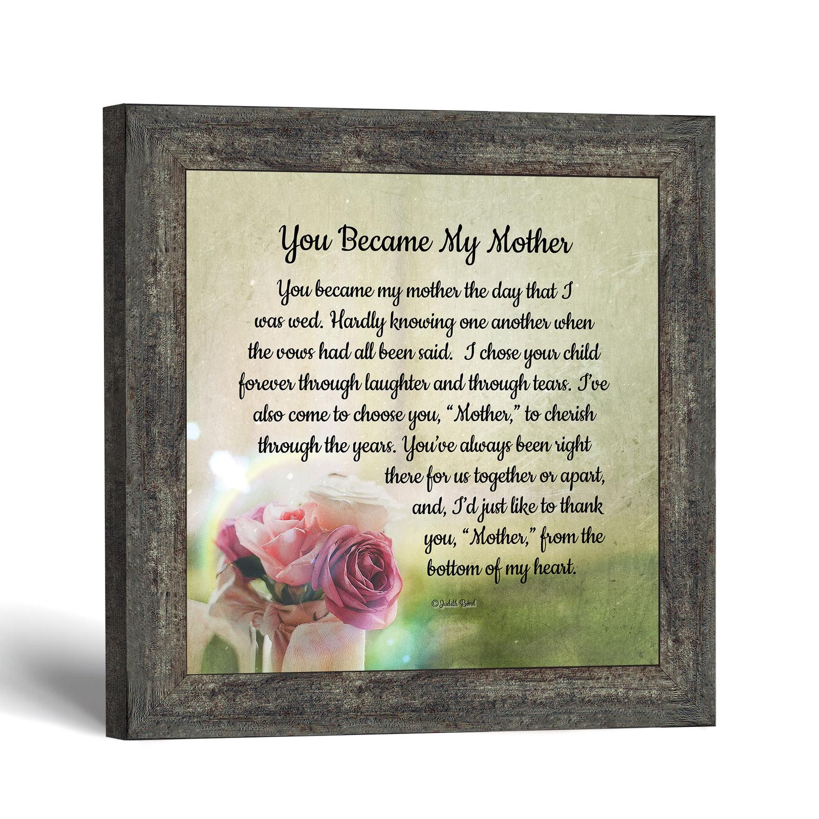 Mother in law poem framed print by Crossroads Home Decor