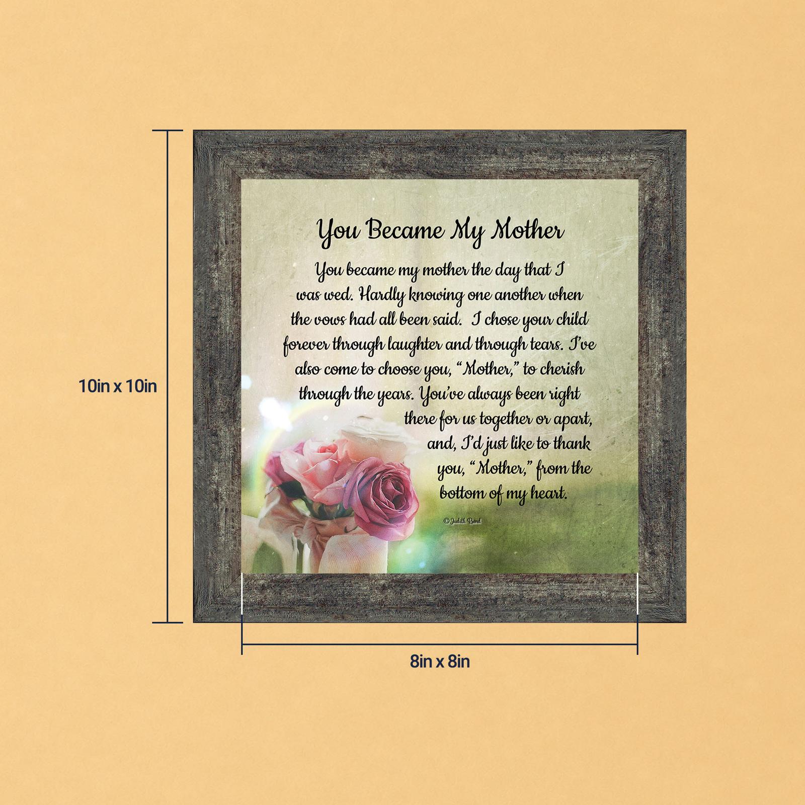 Mother in law poem framed print by Crossroads Home Decor