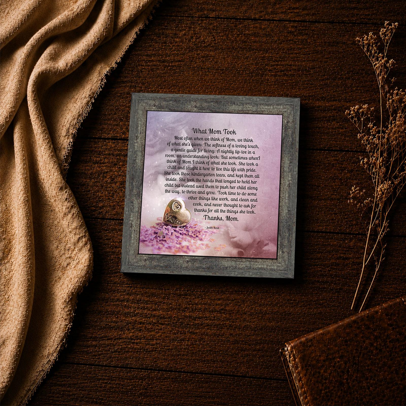 8644BW-4 What Mom Took close-up - what mom took poem print