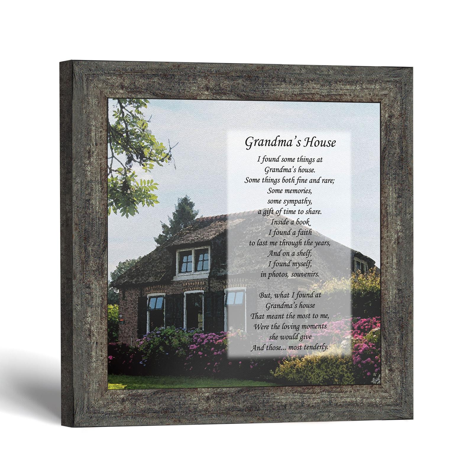 Grandma's House framed print - grandma poem framed print by Crossroads Home Decor