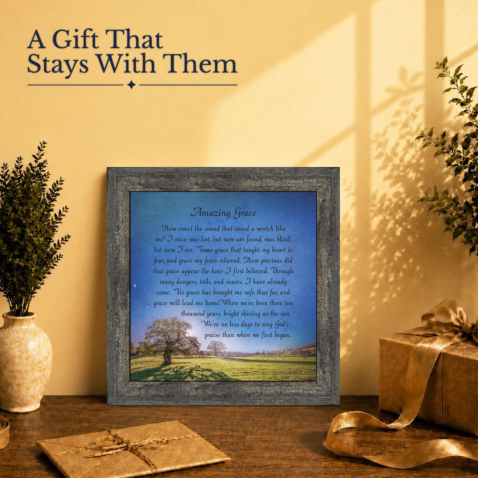 Amazing Grace gift - framed print for a churchgoer