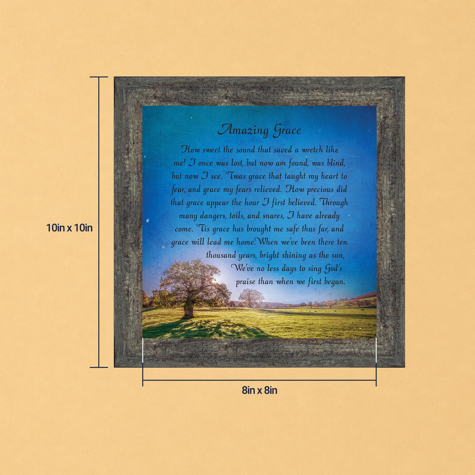 Amazing Grace framed print - Amazing Grace Hymn by Crossroads Home Decor