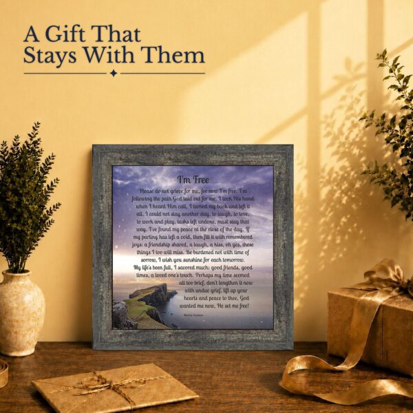 Sympathy gift - poem wall art for loss of a parent or spouse