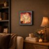 8650BW-3 Firefighters Prayer framed wall art displayed in a firehouse or den