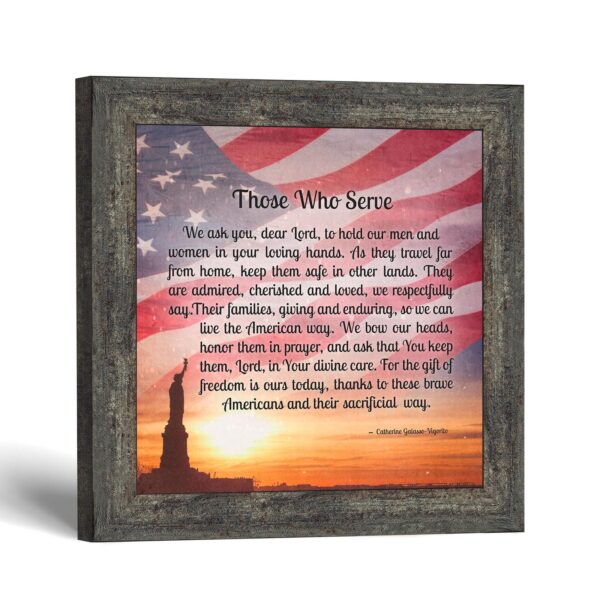 Those Who Serve military framed print, American flag art by Crossroads Home Decor