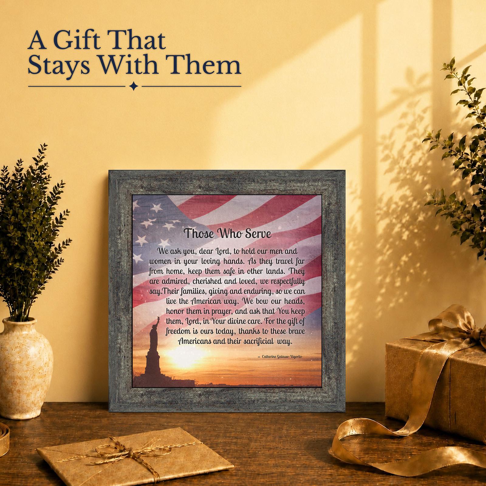Those Who Serve gift framed print for a service member's family