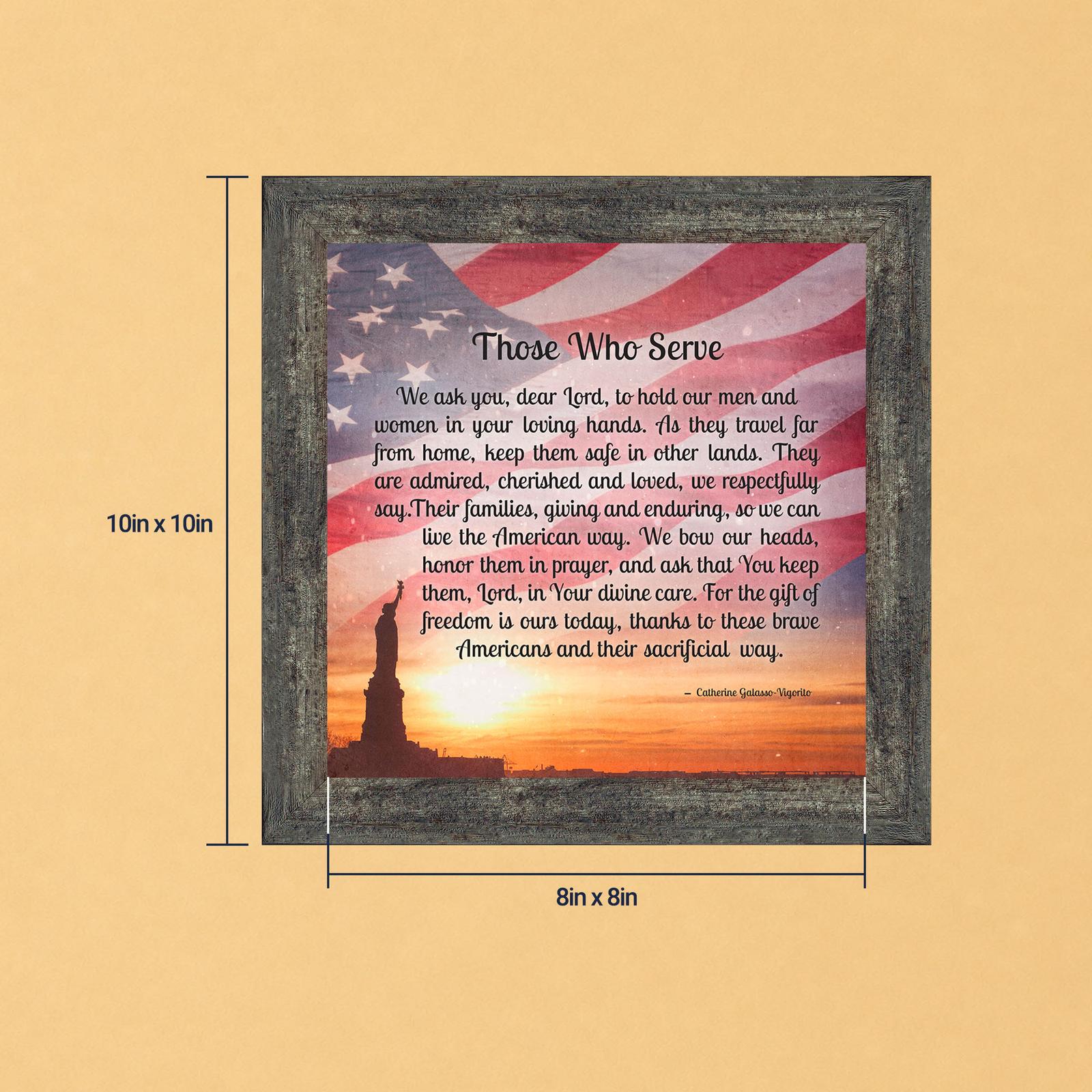 Those Who Serve military framed print, American flag art by Crossroads Home Decor