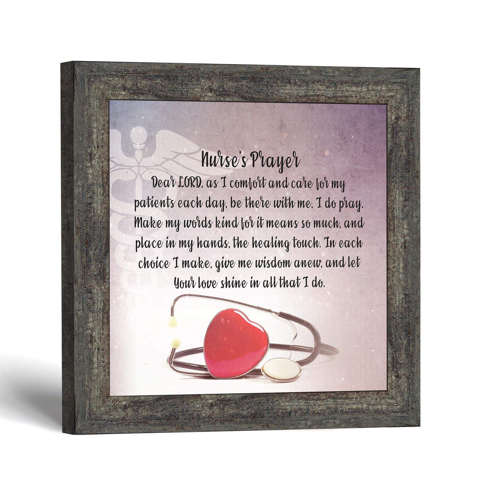 Nurses Prayer Framed Print - Original Prayer Keepsake by Crossroads Home Decor