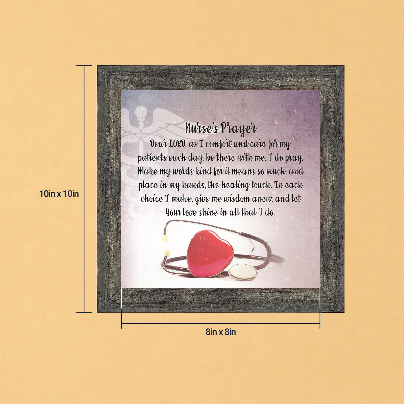 Nurses Prayer Framed Print - Original Prayer Keepsake by Crossroads Home Decor