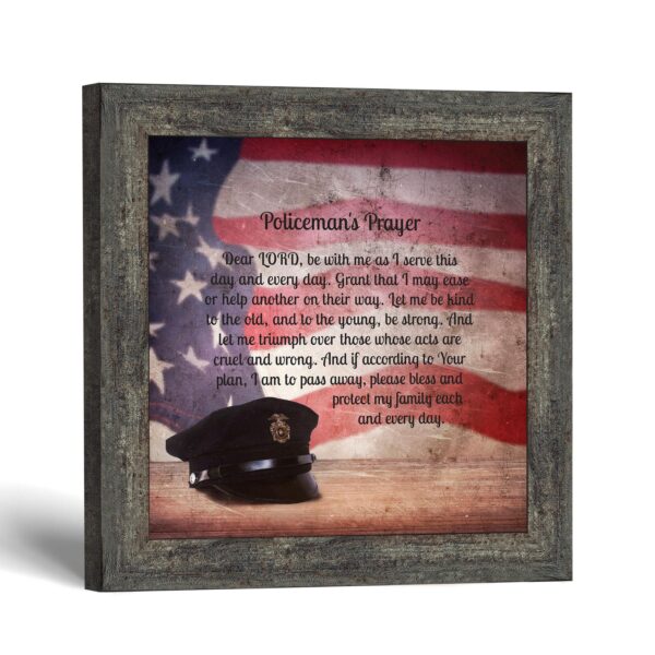 Police officer prayer framed print by Crossroads Home Decor