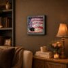 Police officer prayer framed wall art displayed in a hallway