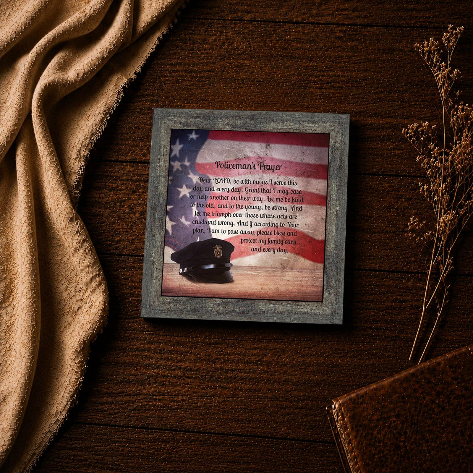 Policeman's Prayer framed print - police officer inspirational wall art