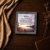 His Smile poem framed print - memorial keepsake closeup