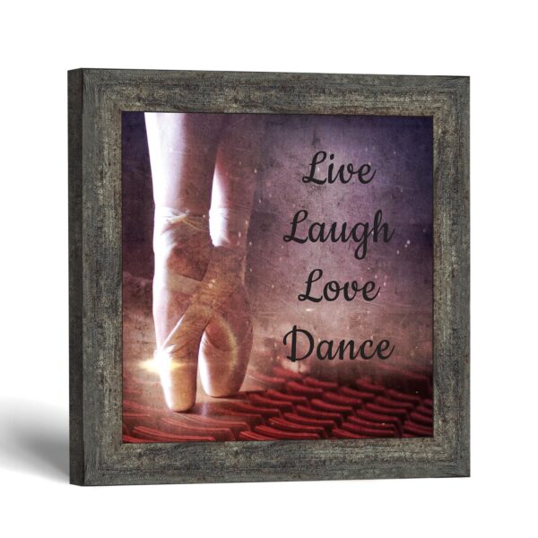 Live Laugh Love Dance framed print - Pointe Shoe Wall Art by Crossroads Home Decor