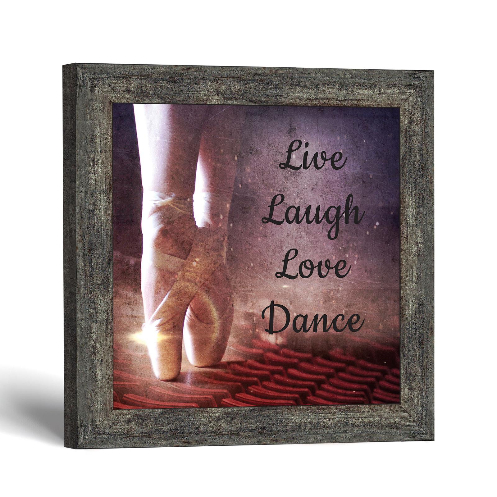 Live Laugh Love Dance framed print - Pointe Shoe Wall Art by Crossroads Home Decor