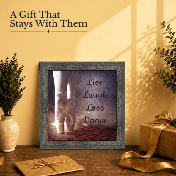 Live Laugh Love Dance gift - pointe shoe wall art for a dancer