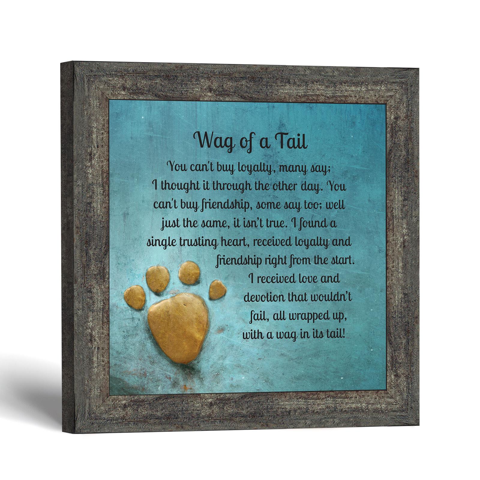 Wag of a Tail framed print - Wag of a Tail Poem by Crossroads Home Decor