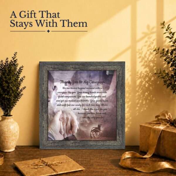 Caregiver thank-you gift – framed keepsake for a nurse, CNA, or home health aide
