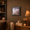 Caregiver framed print displayed in a living room