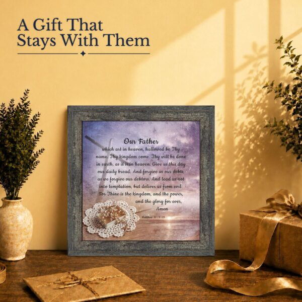 First communion gift - Lord's Prayer framed print for a godchild