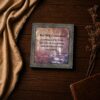 Close-up of the John 6:35 verse on the First Holy Communion framed print