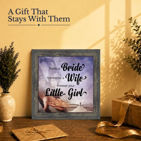 Father of the bride gift - framed print for wedding day
