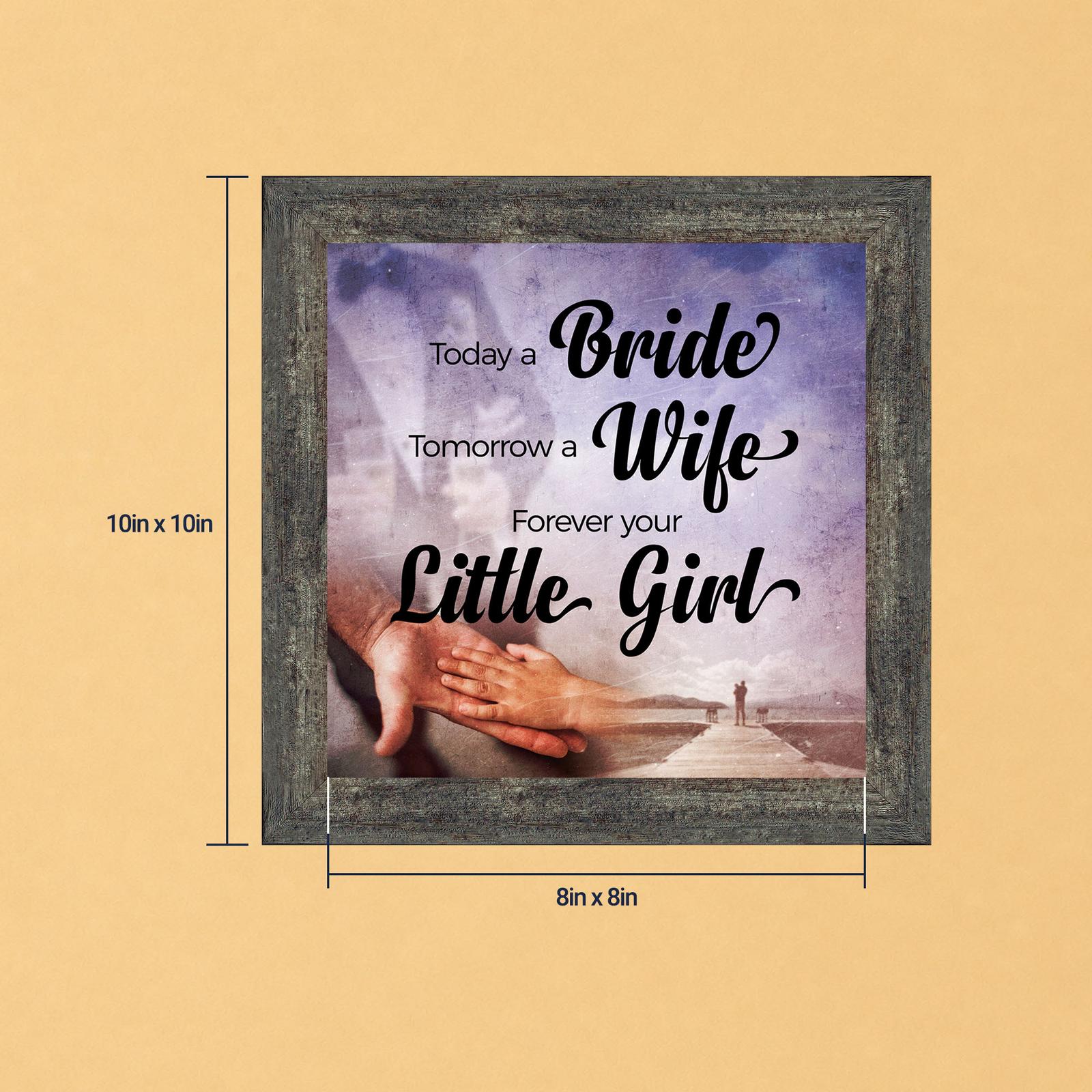 Today a Bride, Tomorrow a Wife framed print by Crossroads Home Decor