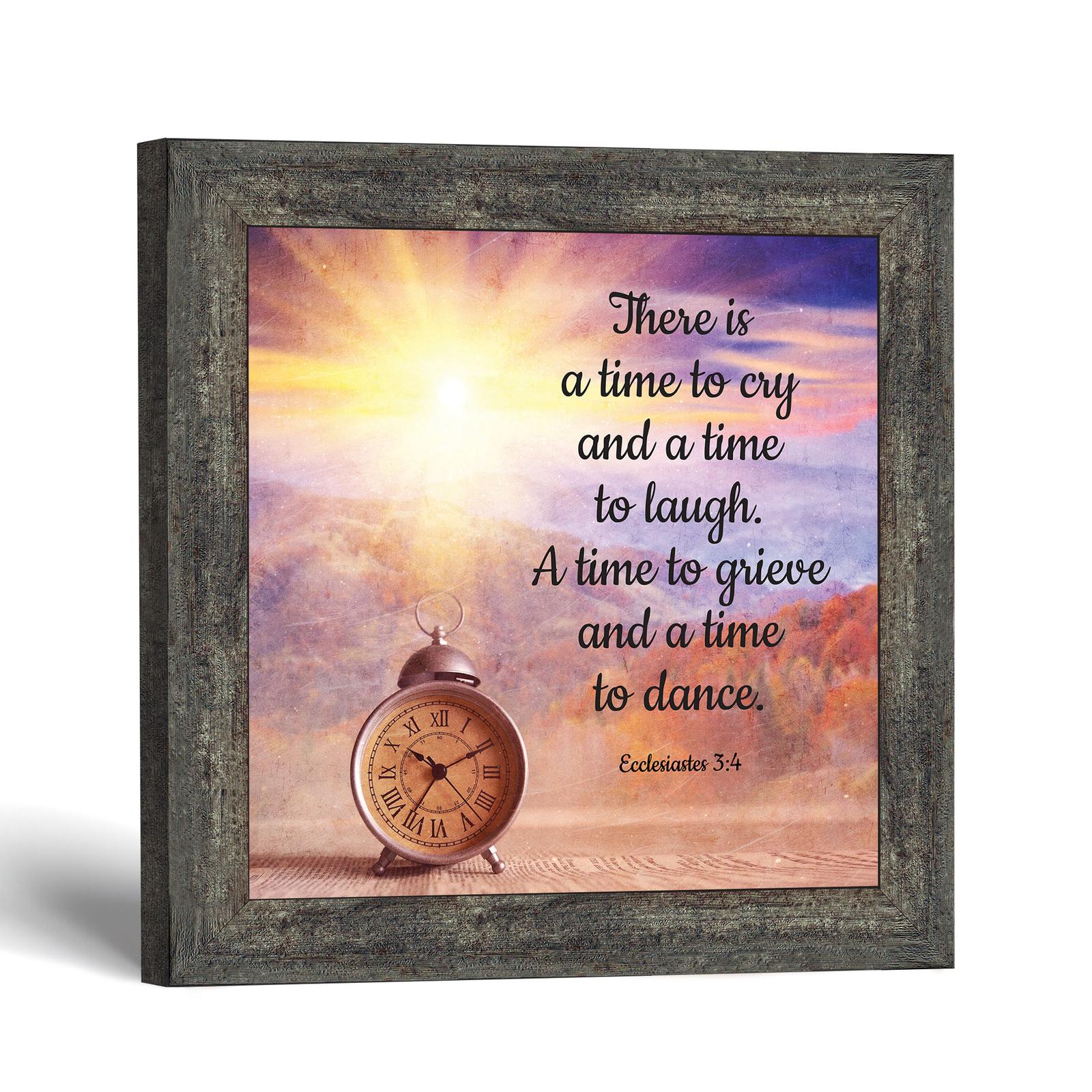 Ecclesiastes 3:4 framed print - Ecclesiastes 3:4 Scripture by Crossroads Home Decor