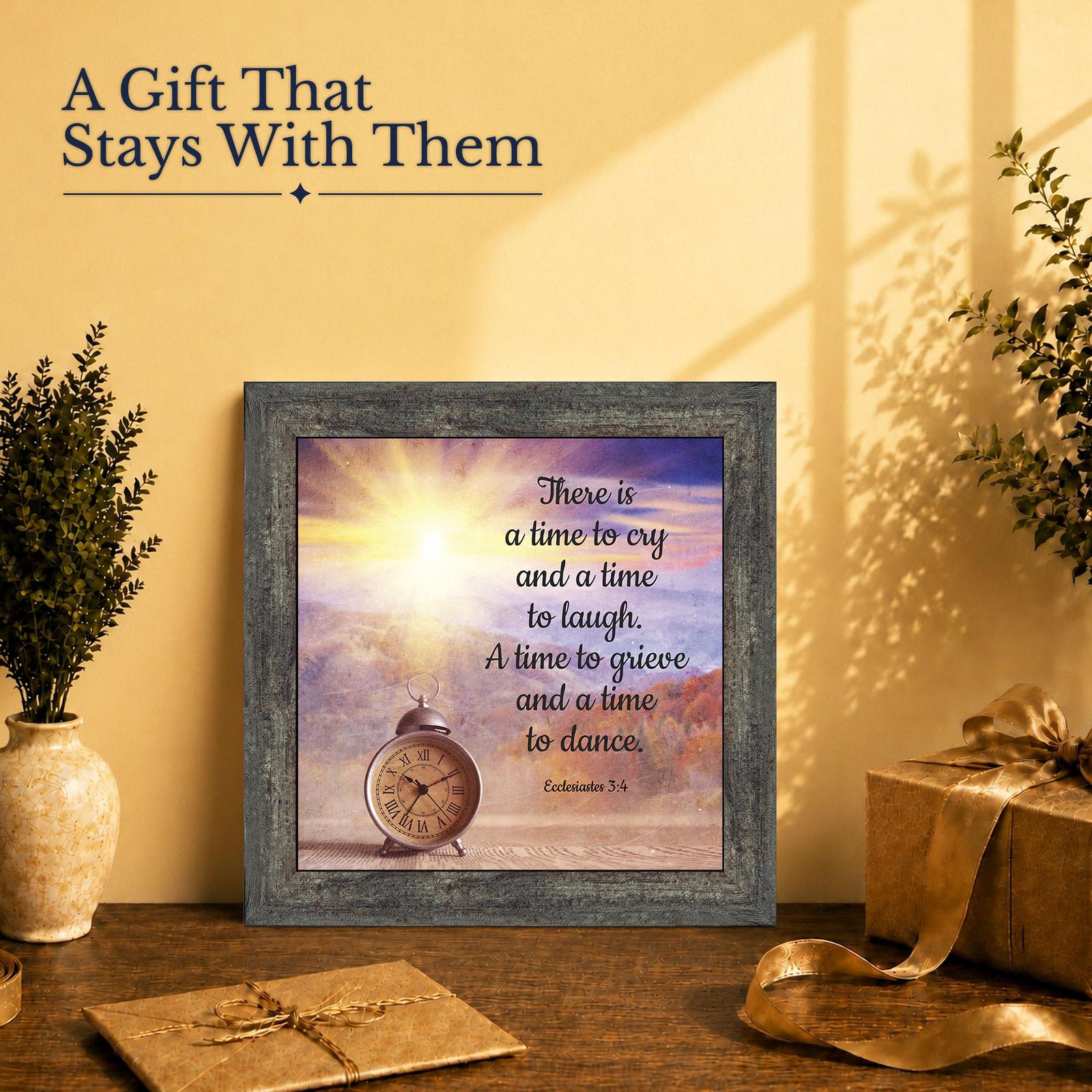 Ecclesiastes 3:4 gift - framed print for someone facing a hard season