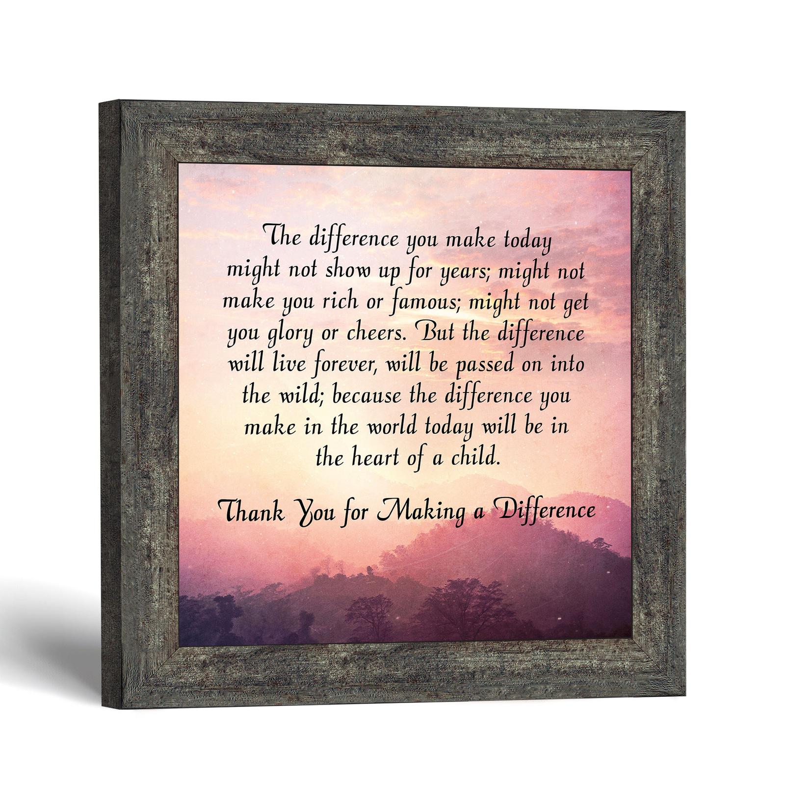 Thank you for making a difference framed print - Difference Maker Verse by Crossroads Home Decor