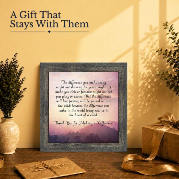 Teacher gift - framed print for a mentor who made a difference