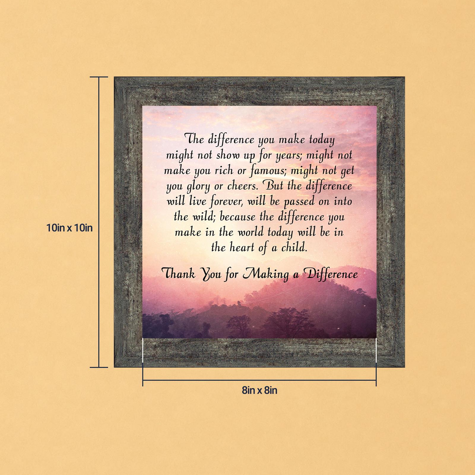 Thank you for making a difference framed print - Difference Maker Verse by Crossroads Home Decor